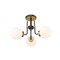 Z-Lite Parsons 3 Light Semi Flush Mount, Matte Black, Olde Brass & Opal 477-3SF-MB-OBR - alternate 4
